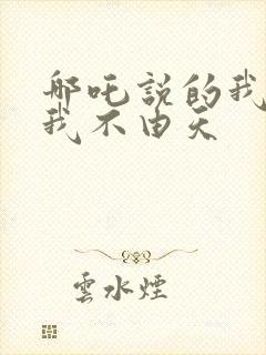 哪吒说的我命由我不由天