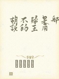 胡不归是哪部小说的主角