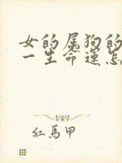 女的属狗的女的一生命运怎么样