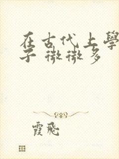 在古代上学的日子 微微多