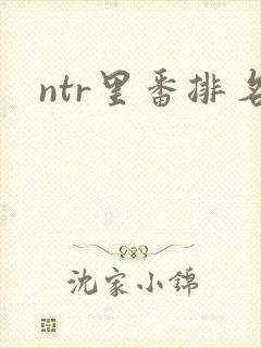 ntr里番排名封面