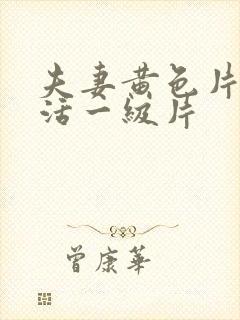 夫妻黄色片性生活一级片