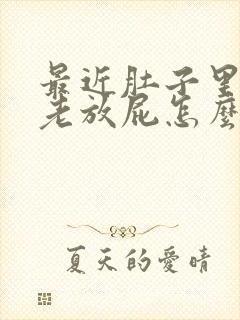 最近肚子里有气老放屁怎么回事