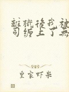 离职后我被前上司缠上了无删减封面