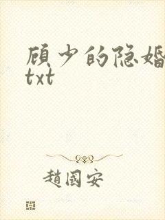 顾少的隐婚罪妻txt