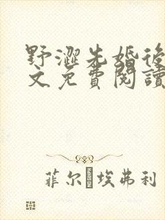 野涩先婚后爱全文免费阅读笔趣阁