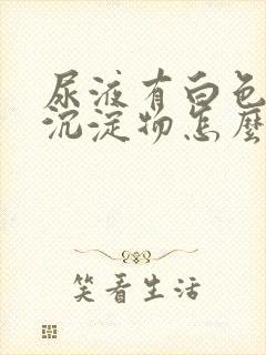 尿液有白色絮状沉淀物怎么引起的