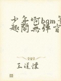 少年啊bgm笔趣阁无弹窗免费