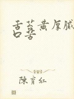 舌苔黄厚腻口干口苦