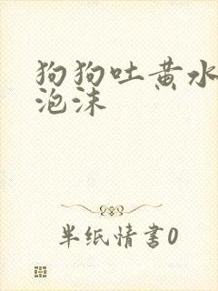 狗狗吐黄水带白泡沫