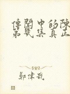 传闻中的陈芊芊第几集真正在一起封面