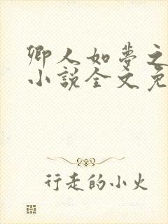 卿人如梦之类的小说全文免费阅读