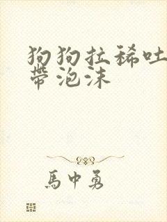 狗狗拉稀吐黄水带泡沫