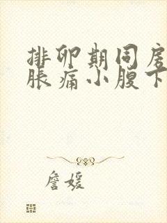 排卵期同房肚子胀痛小腹下坠正常吗