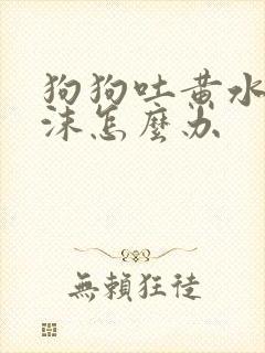 狗狗吐黄水带泡沫怎么办