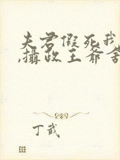 夫君假死我高嫁,摄政王爷舍命宠短剧合集