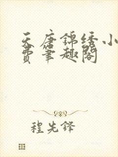 天唐锦绣小说免费笔趣阁