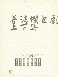 普法栏目剧错爱上下集