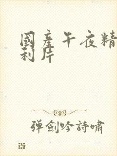 国产午夜精品福利片封面