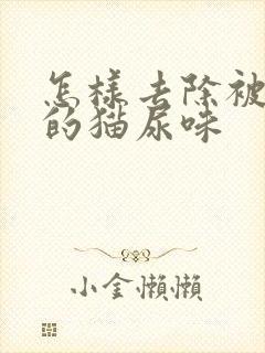 怎样去除被子上的猫尿味封面