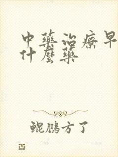 中药治疗早射吃什么药