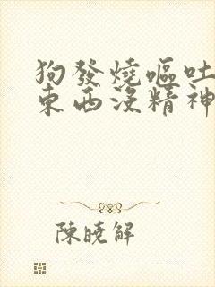 狗发烧呕吐不吃东西没精神