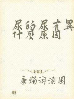 尿的尿有异味是什么原因