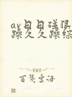 av日日碰狠狠躁久久躁综合小说