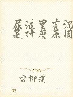 尿液里有沉淀物是什么原因