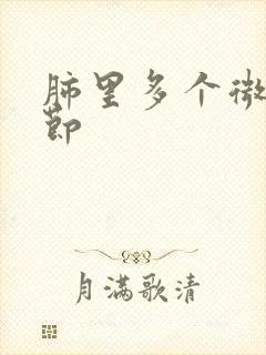 肺里多个微小结节