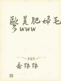 欧美肥妇毛多水多www