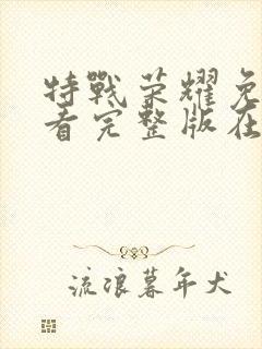 特战荣耀免费观看完整版在线全集