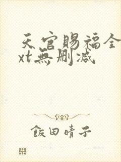 天官赐福全文txt无删减封面