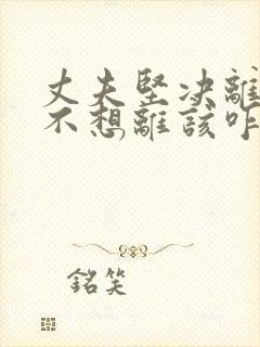 丈夫坚决离婚我不想离该咋样挽救