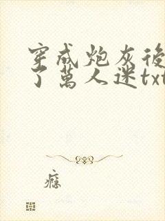 穿成炮灰后我成了万人迷txt封面