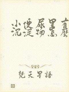 小便尿里有白色沉淀物怎么回事