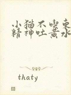 小猫不吃东西没精神吐黄水