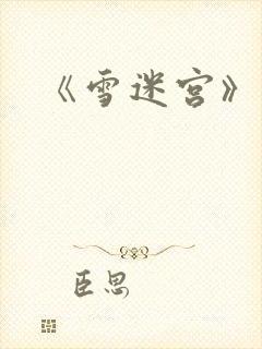 《雪迷宫》结局封面