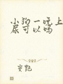 小狗一晚上不拉尿可以吗