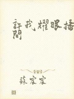 许我耀眼播放时间