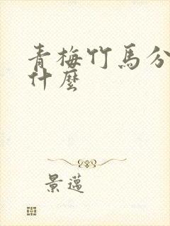 青梅竹马分别指什么