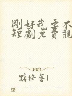 刚好我要不爱你短剧免费观看