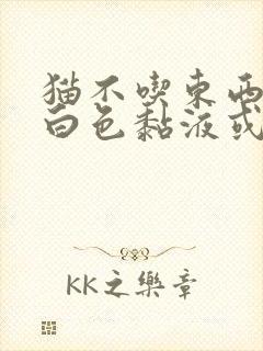 猫不吃东西吐了白色黏液或泡沫