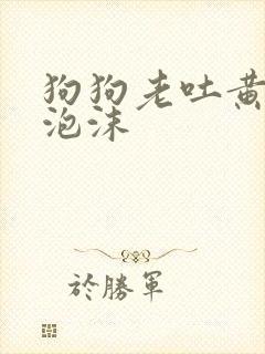 狗狗老吐黄水带泡沫封面