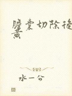 胆囊切除后小便黄封面