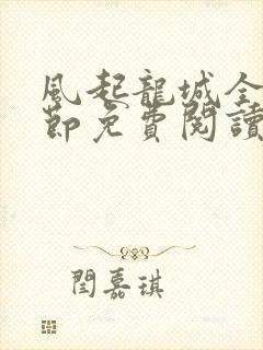 风起龙城全部章节免费阅读封面