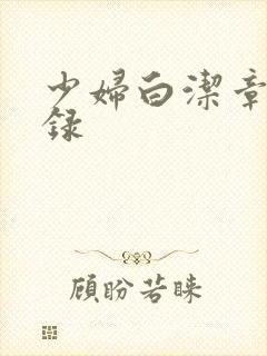 少妇白洁章节目录