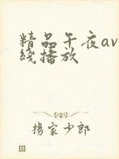 精品午夜av在线播放