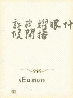 许我耀眼什么时候开播