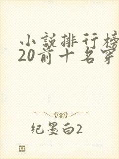 小说排行榜2020前十名穿越封面